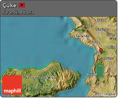 Satellite Map of Çukë