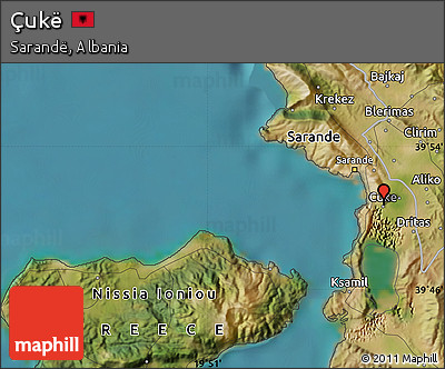 Satellite Map of Çukë