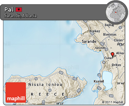 Shaded Relief Map of Pal