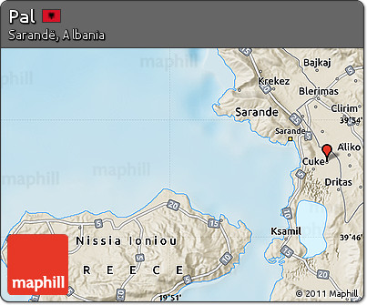 Shaded Relief Map of Pal