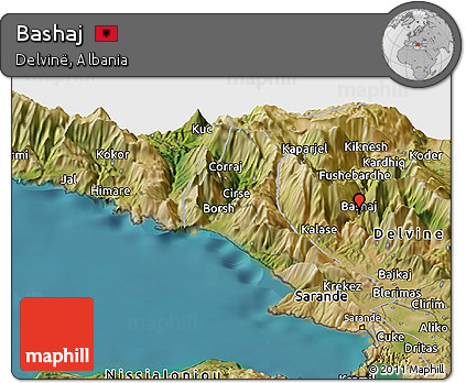 Satellite Panoramic Map of Bashaj