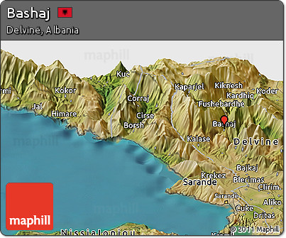 Satellite Panoramic Map of Bashaj