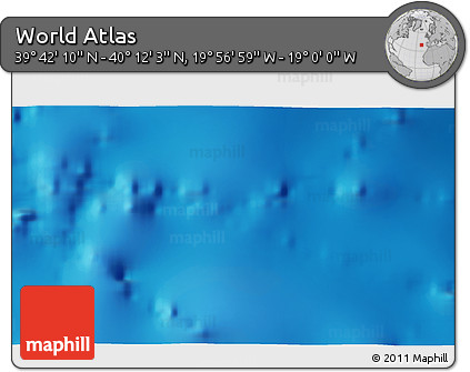 Physical 3D Map of the Area around 39° 57' 6" N, 19° 28' 30" W