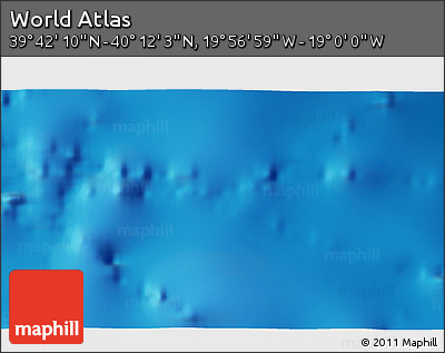 Physical 3D Map of the Area around 39° 57' 6" N, 19° 28' 30" W