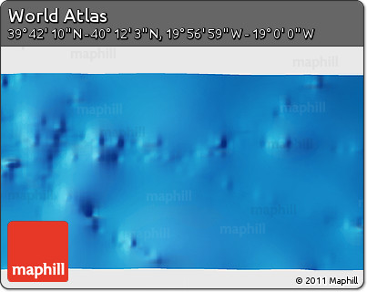 Physical 3D Map of the Area around 39° 57' 6" N, 19° 28' 30" W
