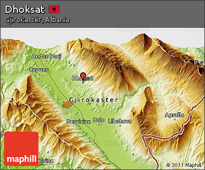 Physical 3D Map of Dhoksat