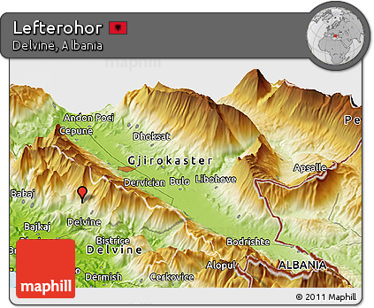 Physical Panoramic Map of Lefterohor
