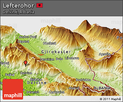Physical Panoramic Map of Lefterohor
