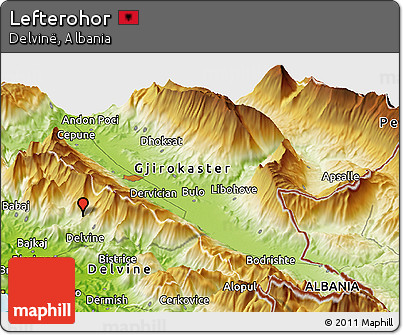 Physical Panoramic Map of Lefterohor