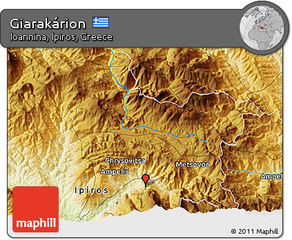 Physical 3D Map of Giarakárion
