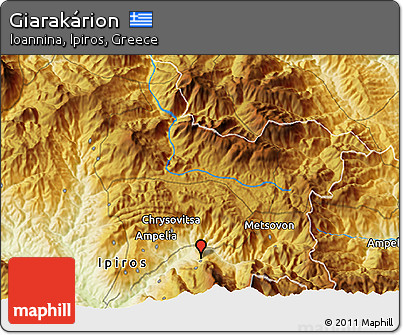 Physical 3D Map of Giarakárion