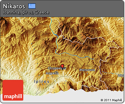 Physical 3D Map of Níkaros