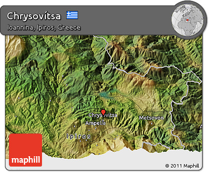 Satellite 3D Map of Chrysovítsa