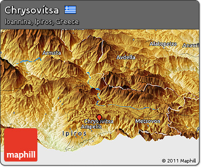 Physical Panoramic Map of Chrysovítsa