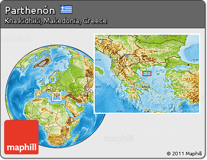 Physical Location Map of Parthenón