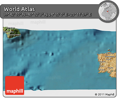 Satellite 3D Map of the Area around 39° 57' 6" N, 24° 43' 30" E