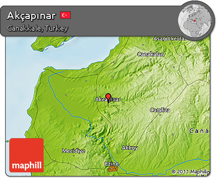 Physical 3D Map of Akçapınar