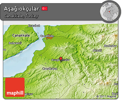 Physical 3D Map of Aşağıokçular
