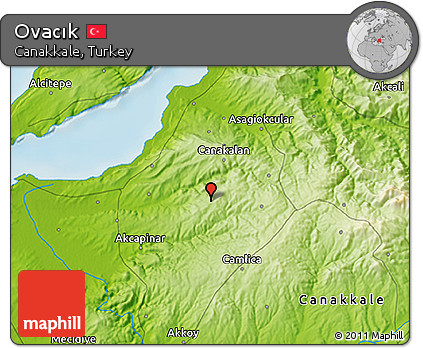 Physical 3D Map of Ovacık