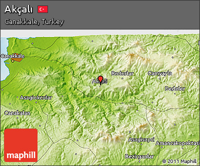 Physical 3D Map of Akçalı