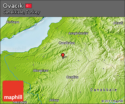 Physical 3D Map of Ovacık