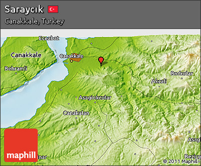 Physical 3D Map of Saraycık