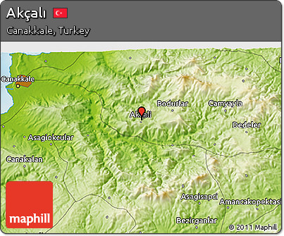 Physical 3D Map of Akçalı