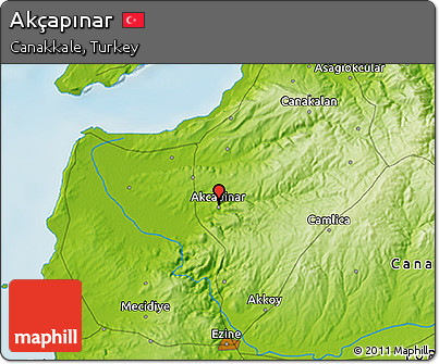 Physical 3D Map of Akçapınar