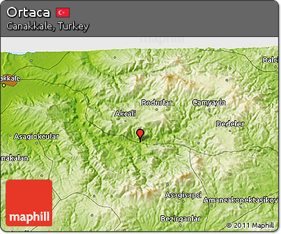 Physical 3D Map of Ortaca
