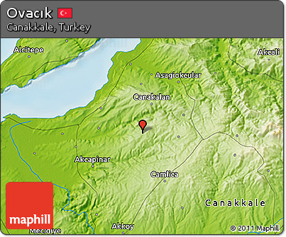 Physical 3D Map of Ovacık
