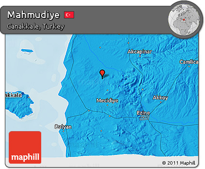 Political 3D Map of Mahmudiye