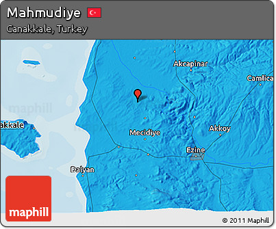 Political 3D Map of Mahmudiye