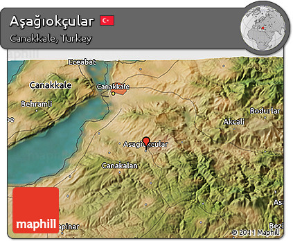 Satellite 3D Map of Aşağıokçular