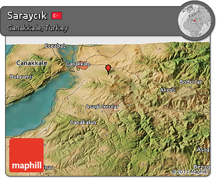 Satellite 3D Map of Saraycık