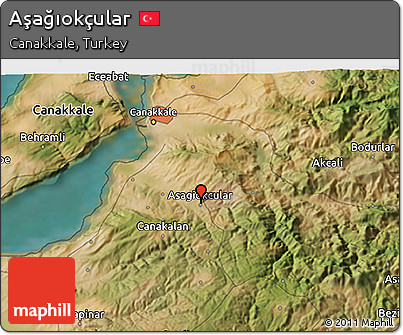 Satellite 3D Map of Aşağıokçular