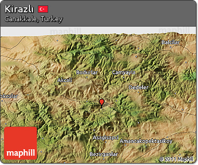 Satellite 3D Map of Kirazlı