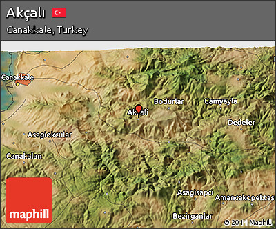 Satellite 3D Map of Akçalı
