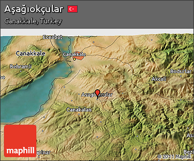 Satellite 3D Map of Aşağıokçular