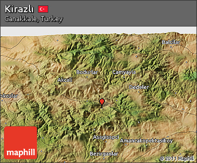 Satellite 3D Map of Kirazlı