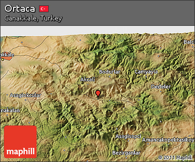 Satellite 3D Map of Ortaca