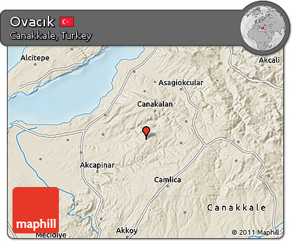 Shaded Relief 3D Map of Ovacık