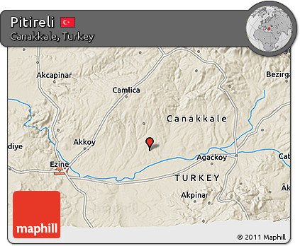 Shaded Relief 3D Map of Pitireli