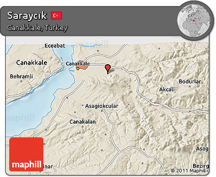 Shaded Relief 3D Map of Saraycık
