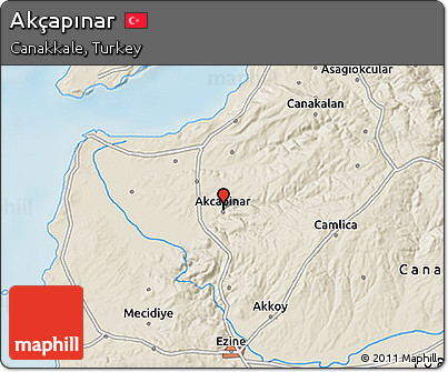 Shaded Relief 3D Map of Akçapınar