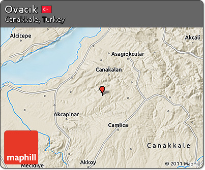 Shaded Relief 3D Map of Ovacık
