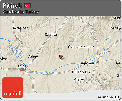 Shaded Relief 3D Map of Pitireli
