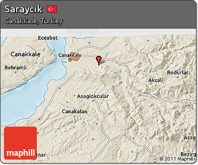 Shaded Relief 3D Map of Saraycık