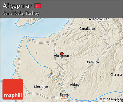 Shaded Relief 3D Map of Akçapınar