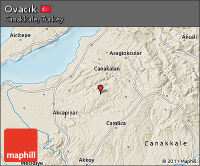 Shaded Relief 3D Map of Ovacık