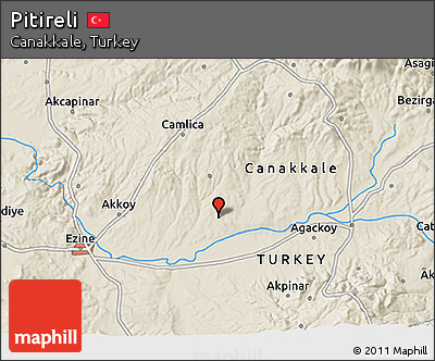 Shaded Relief 3D Map of Pitireli